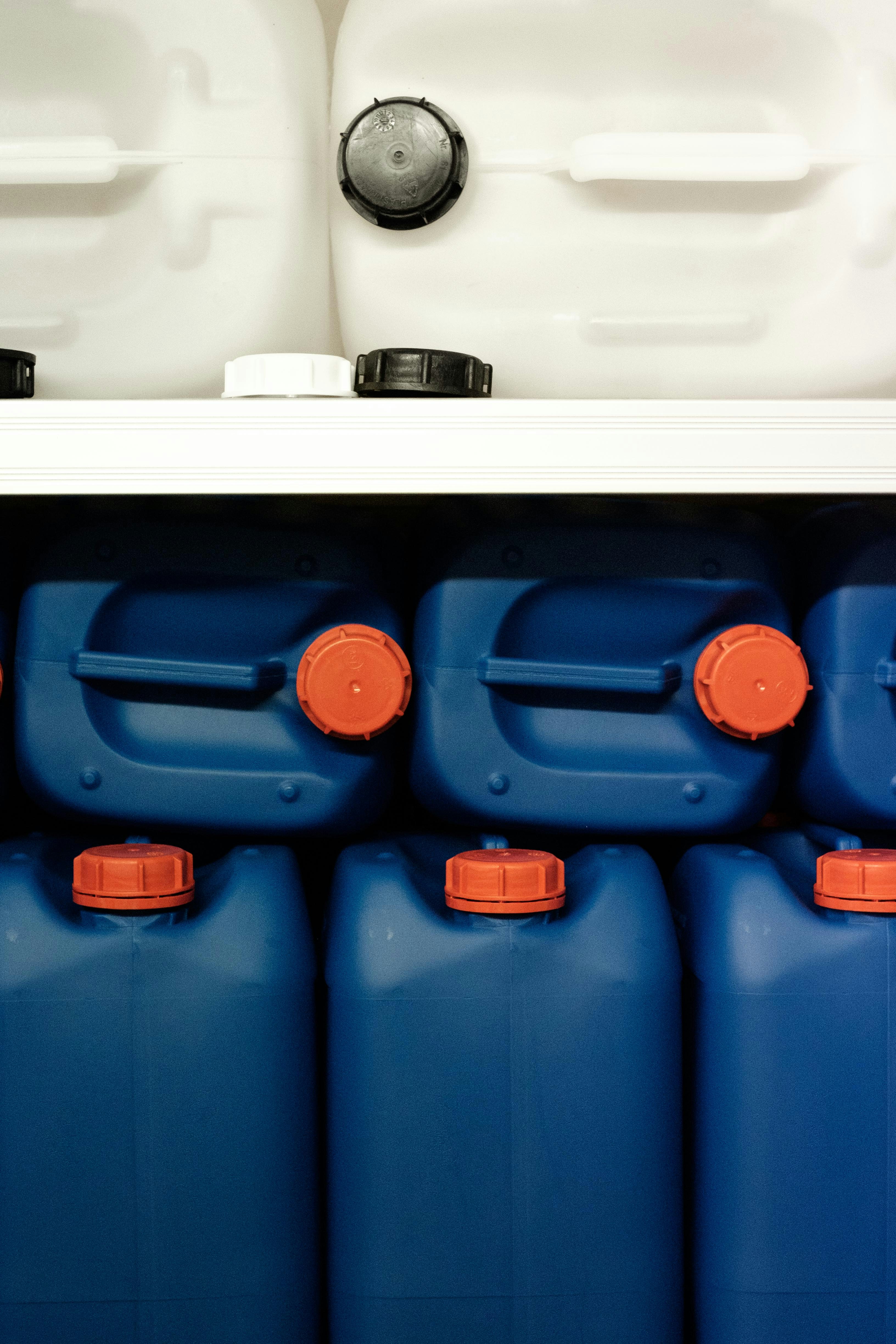 For one, you have complementary colors in the bottom shelf with the orange and blue. Then on top you have the black and white contrast.