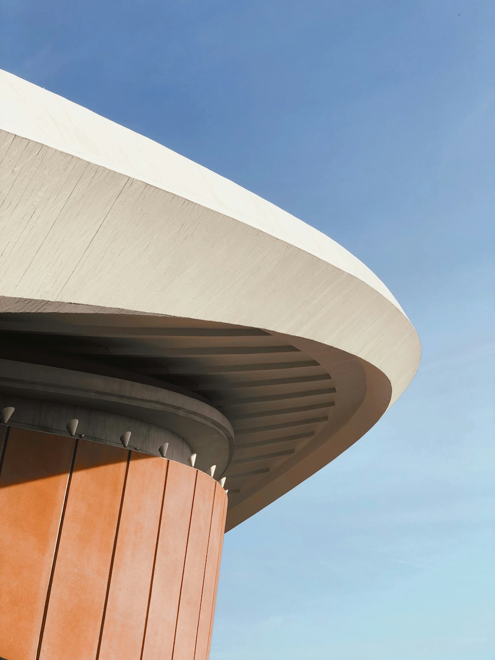 side view of white wooden roof