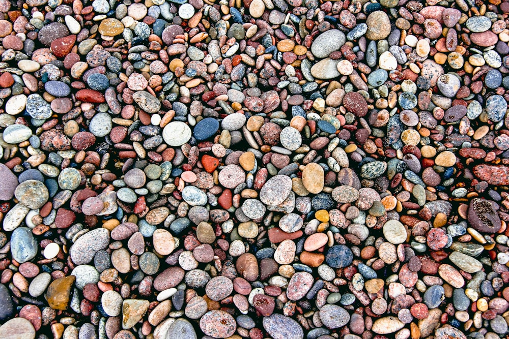 assorted-color stones