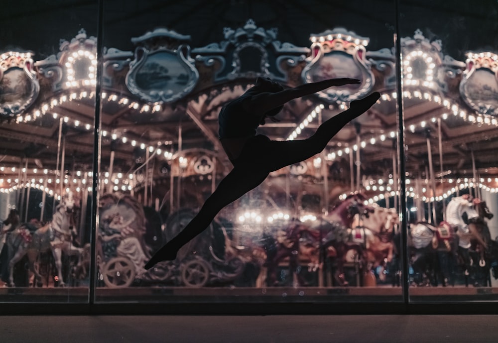 woman ballerina in carousel