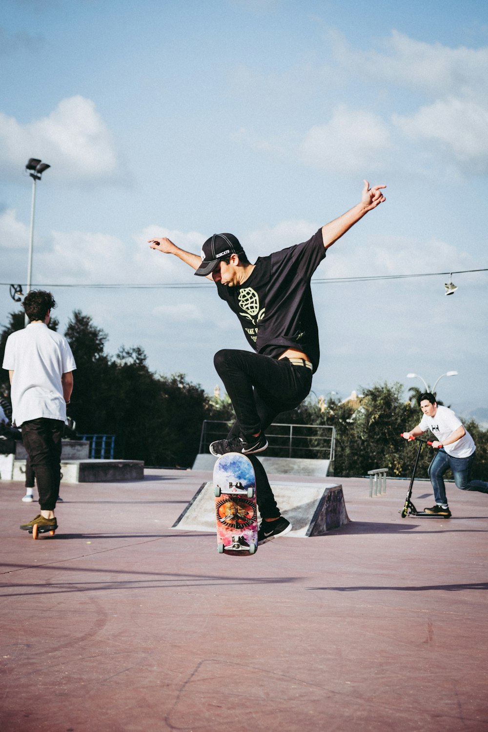 man playing skateboard outdoor