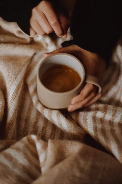 Coffee in a brown mug