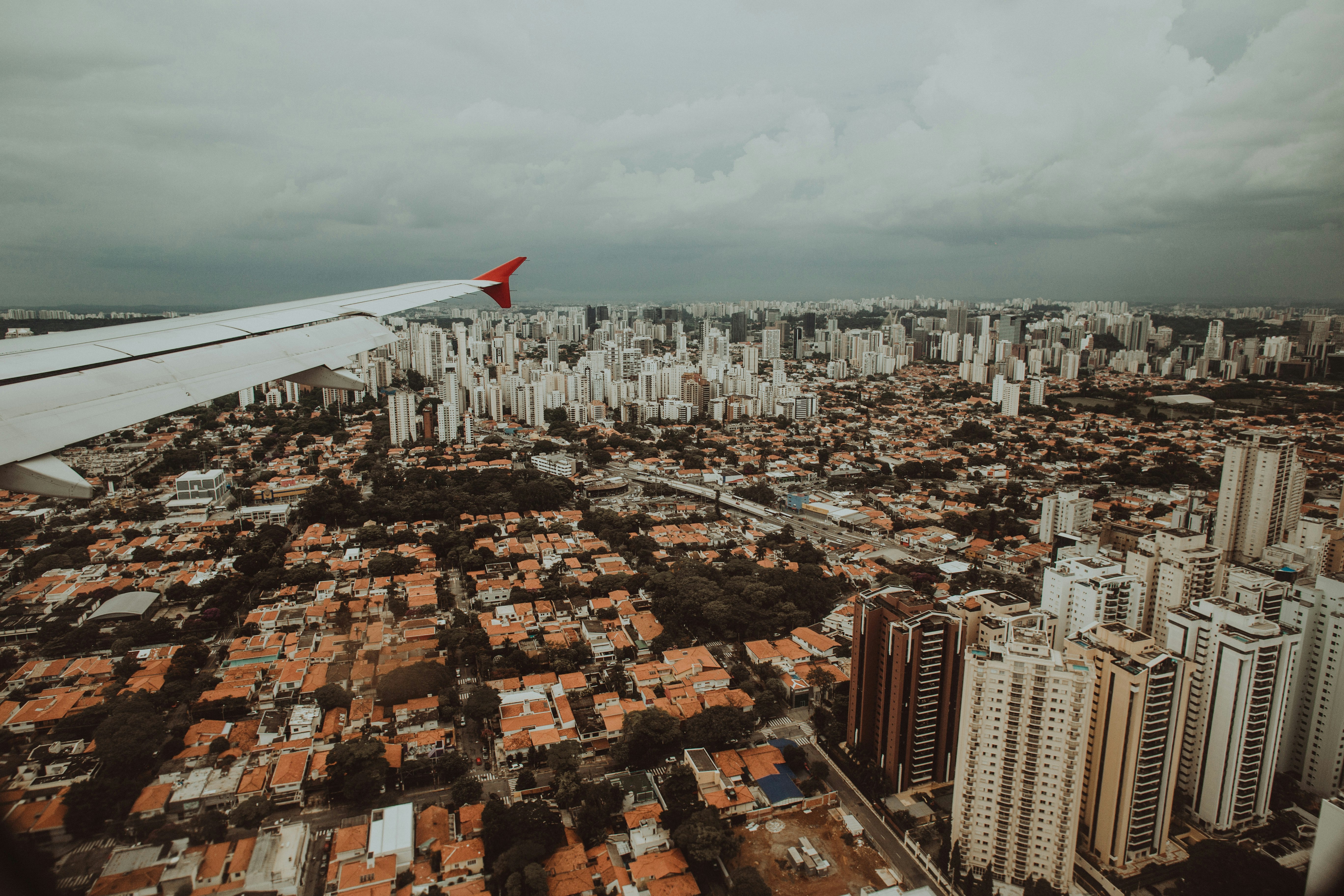 plane view of a city