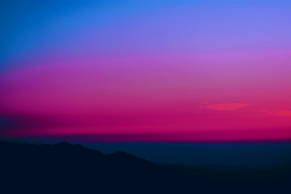 mountains during dusk