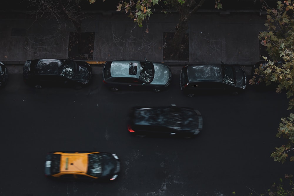 vehicles parked beside road