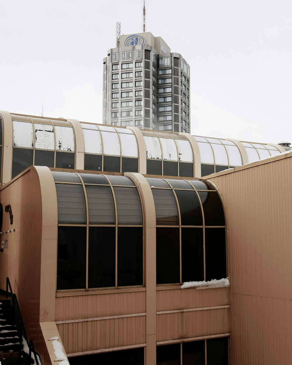 brown and white high-rise building