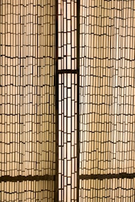 a room divider made out of bamboo sticks