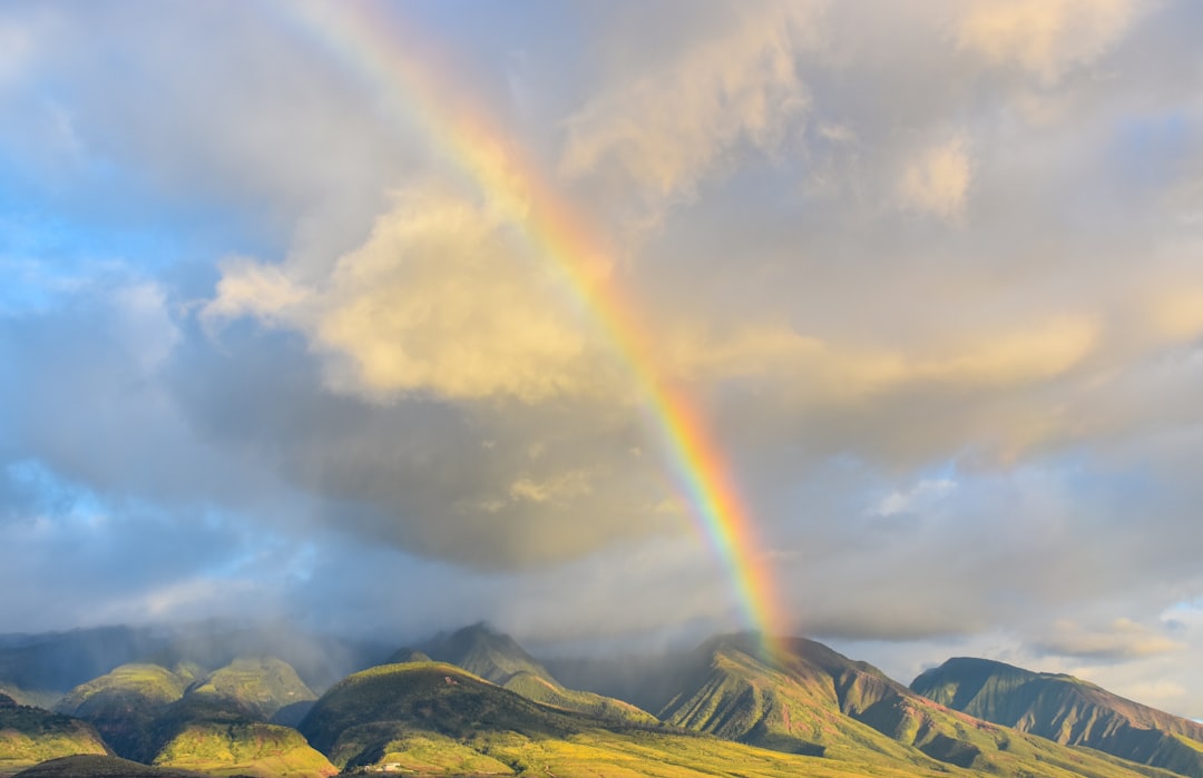 rainbow on sky,