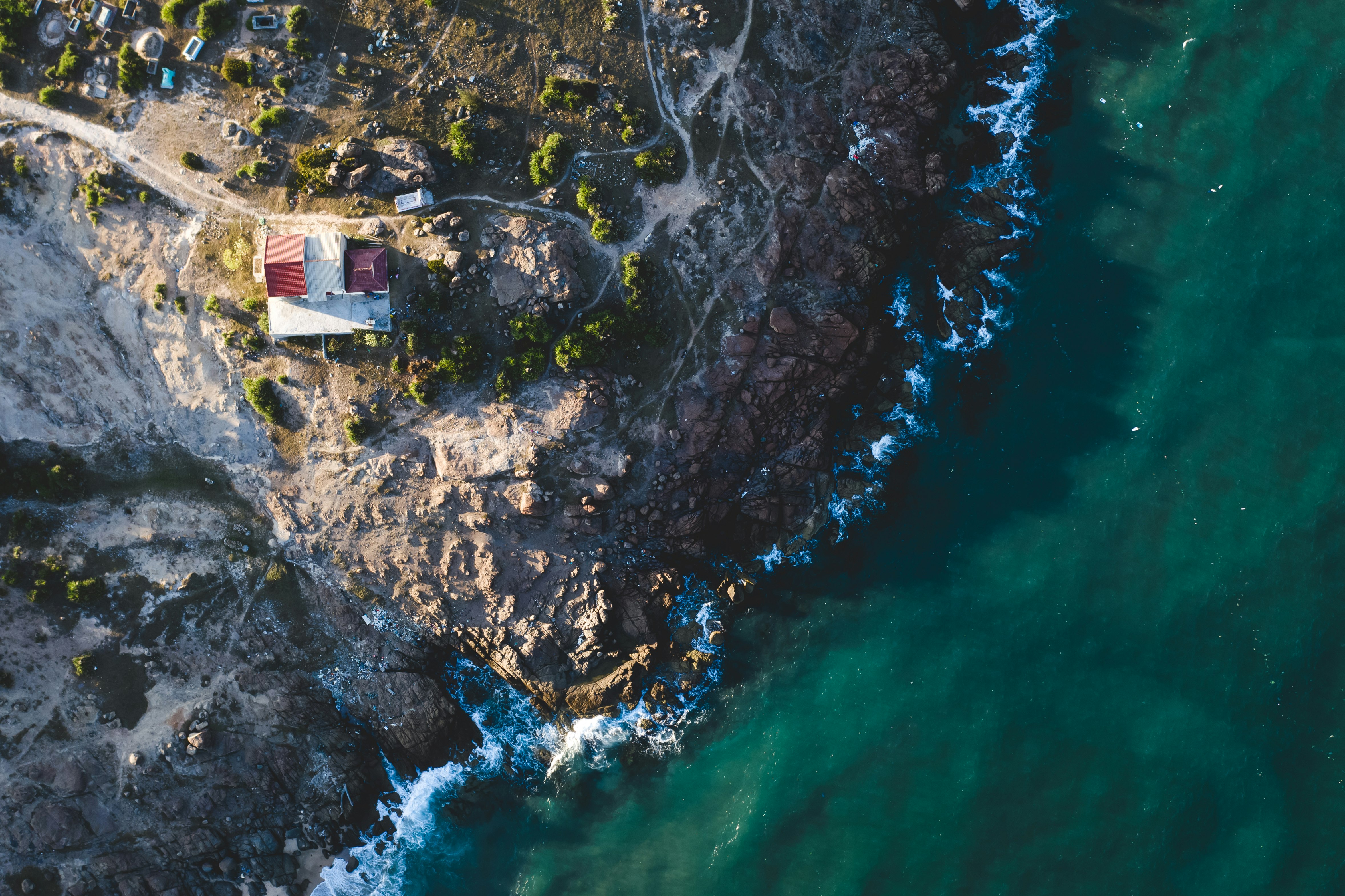 bird's eye view of house