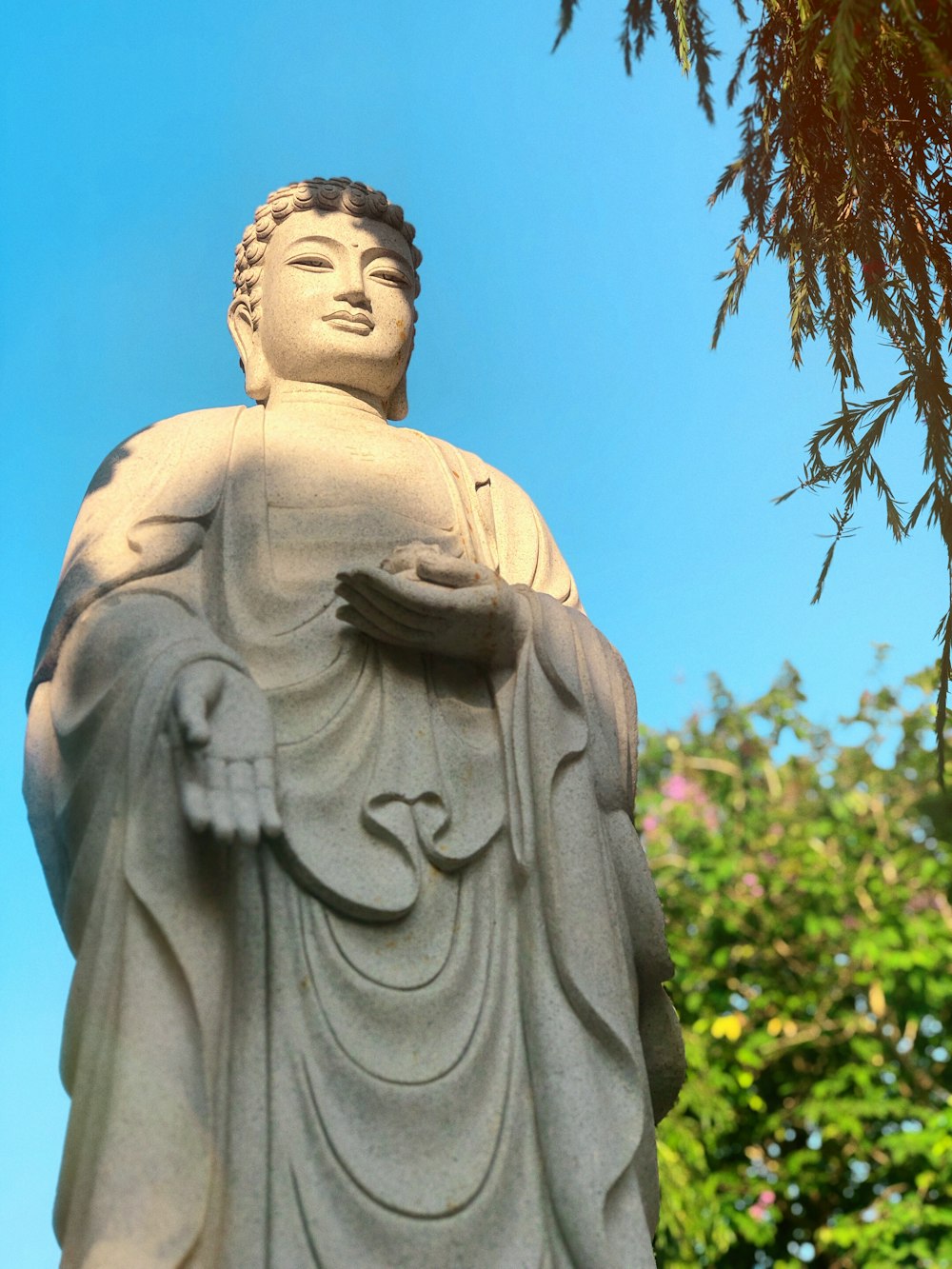 buddha statue near green leaf trees