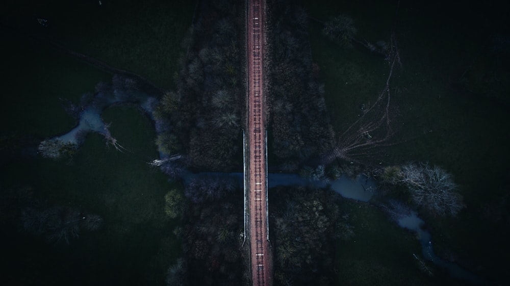 aerial photo of bridge