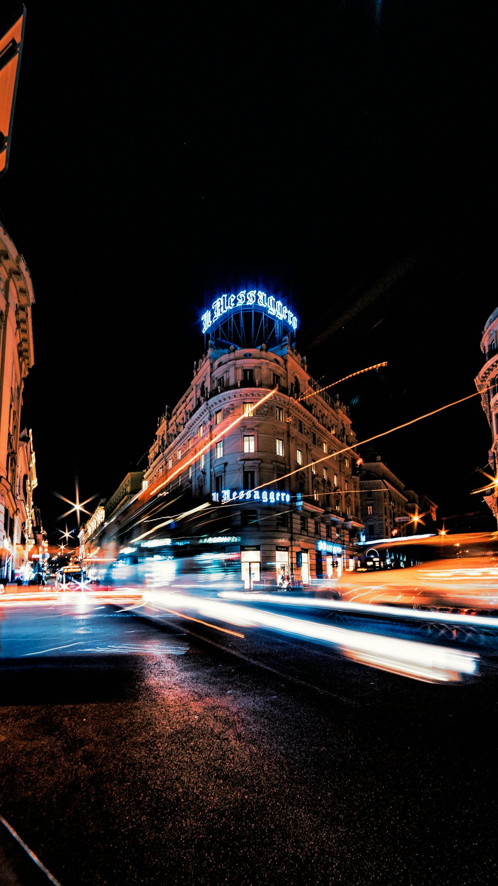 long exposure photography of cars