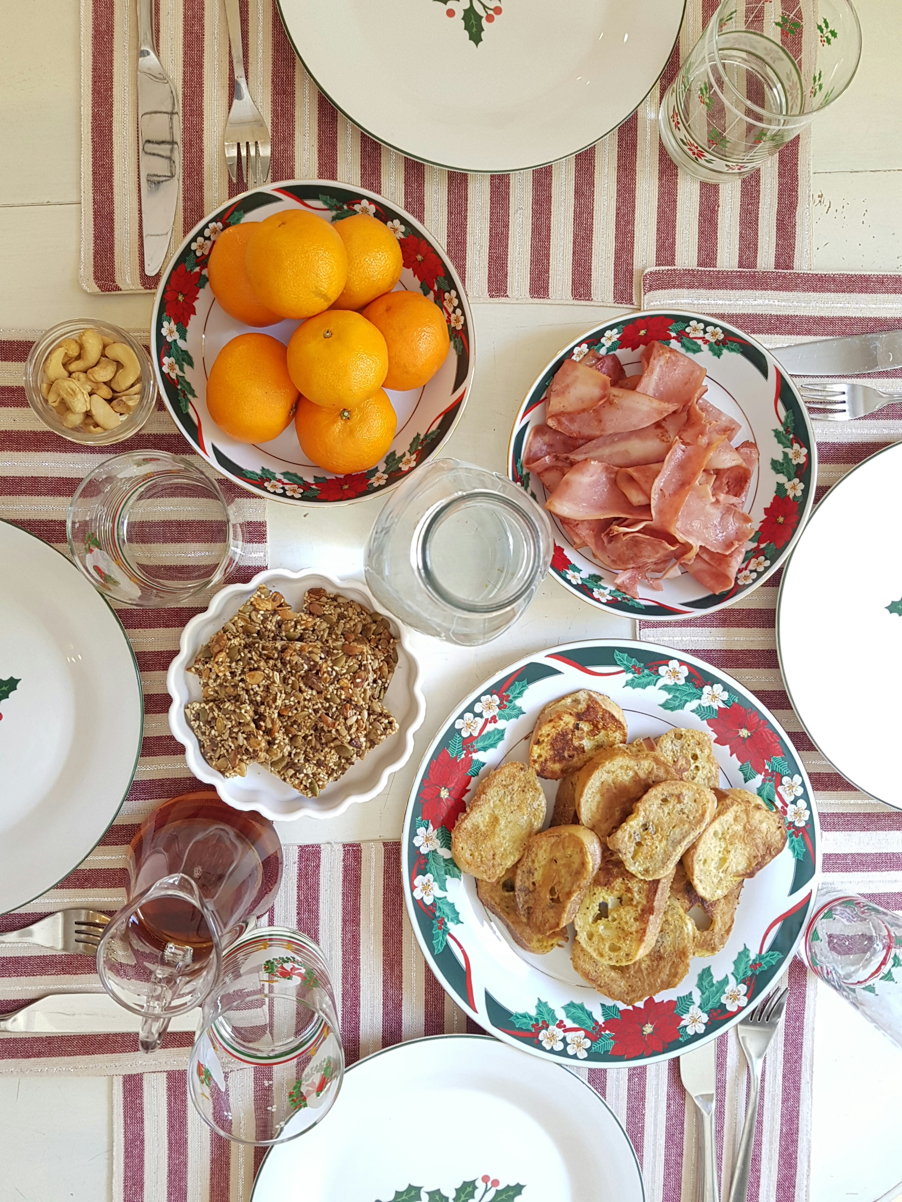 top view photography of desserts