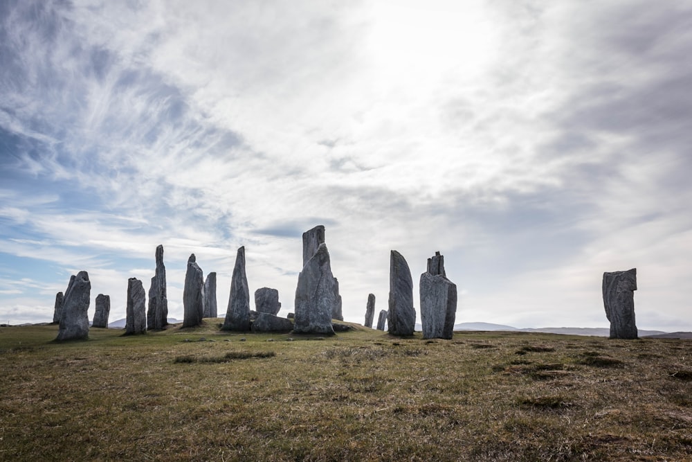 stone formation under white skies