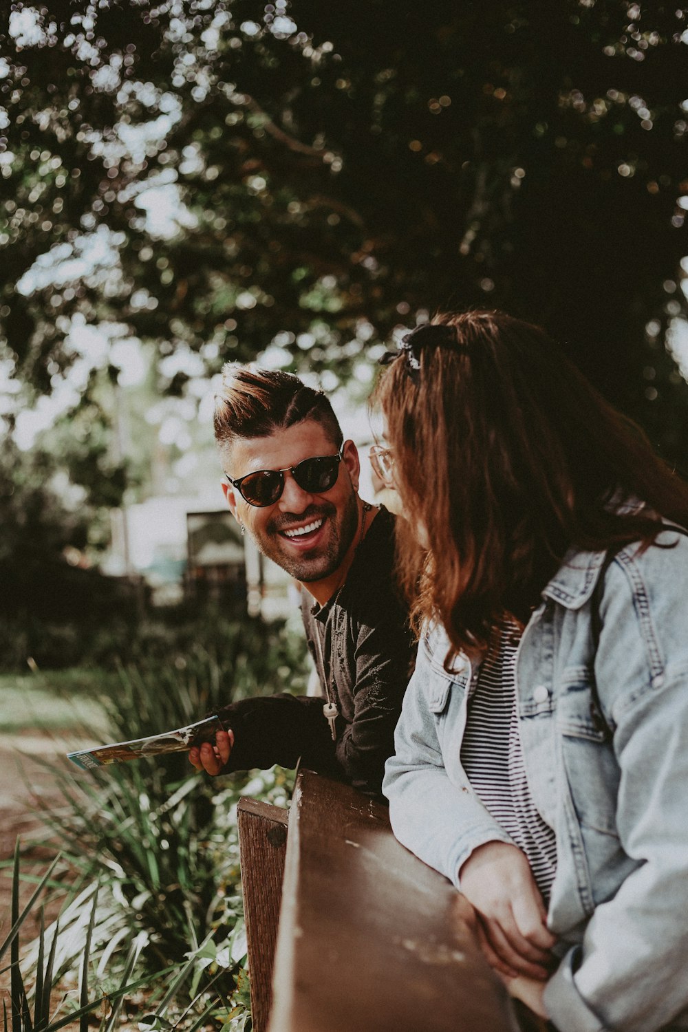 couple talking each other outdoor