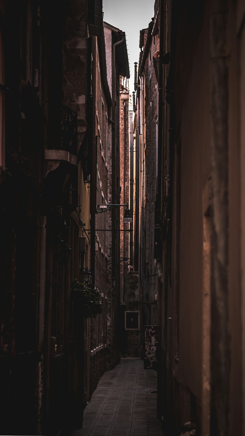 alley in middle of buildings during daytime