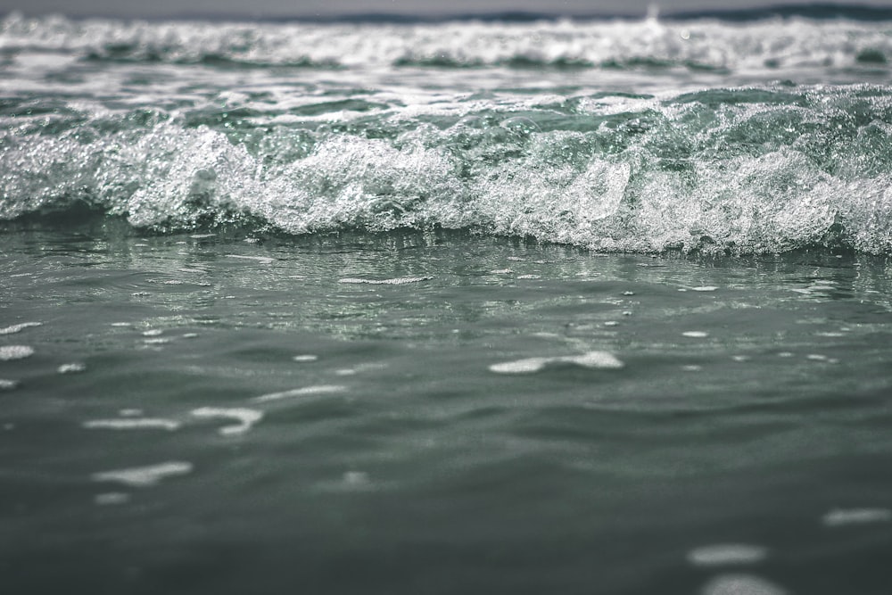 close-up photo of ocean waves