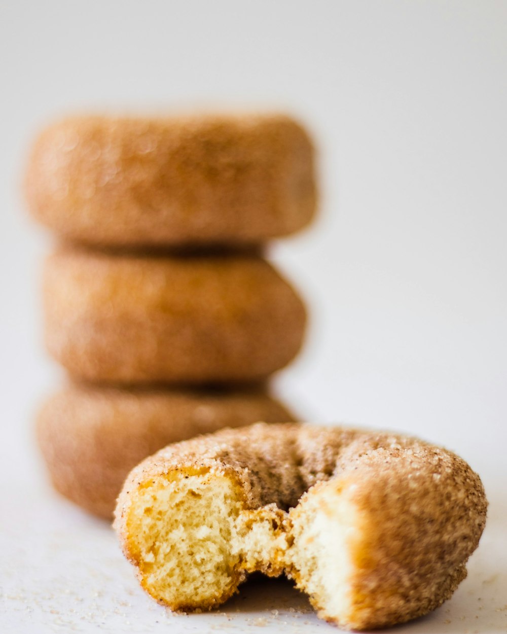 doughnut on white surface