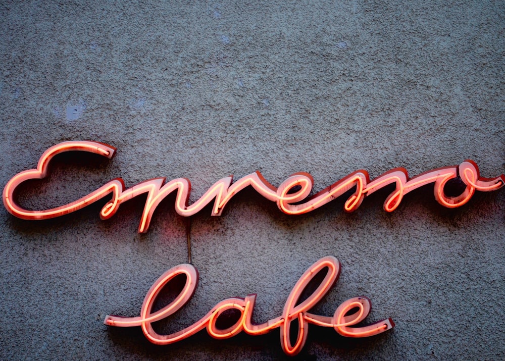 red neon light sign