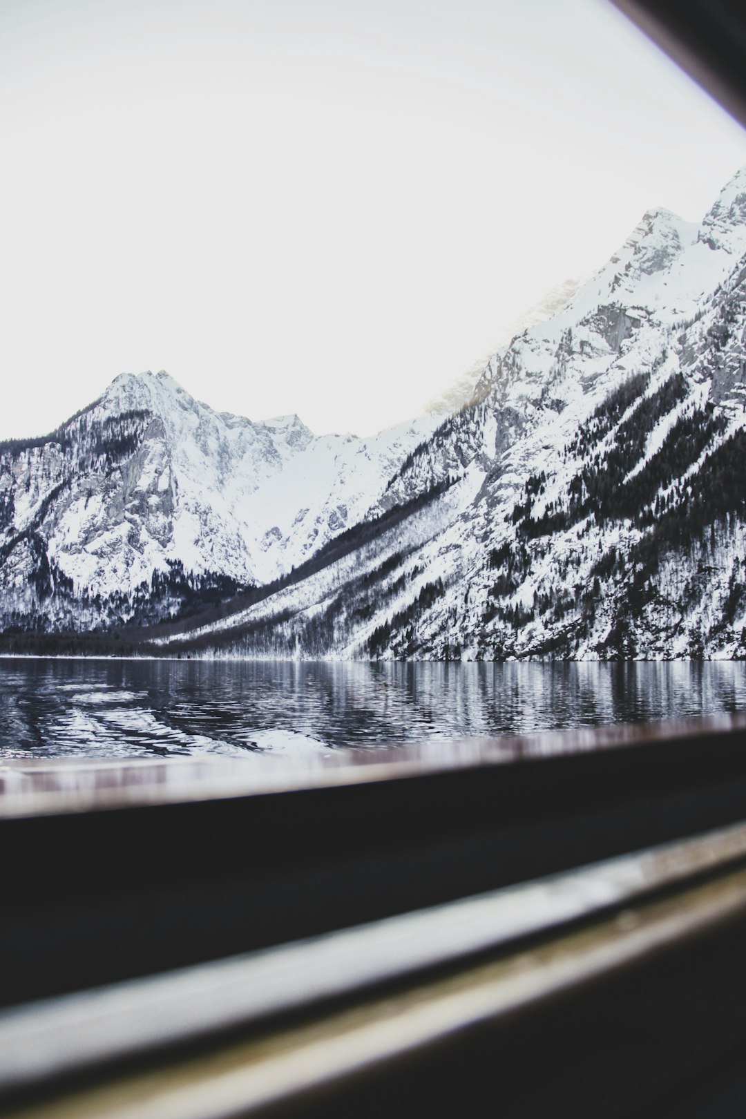 mountain with snow during night time