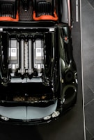 360-degree view of a supercar showcasing the smooth, flawless finish of the custom paint job