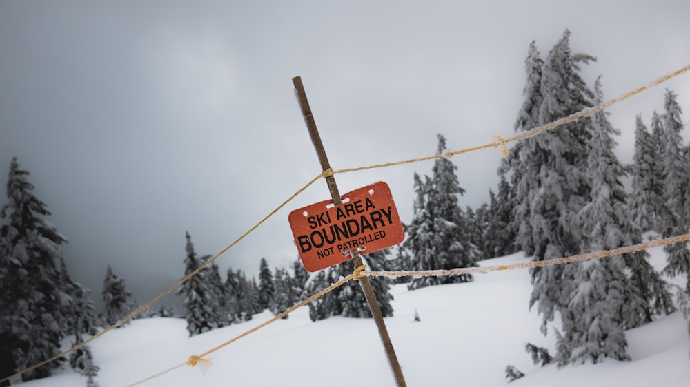 Ski Area Boundary sign