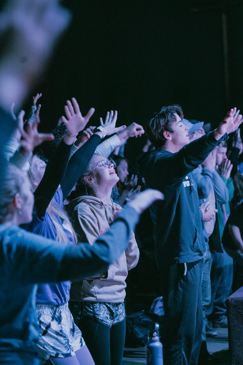 group of people about to worship