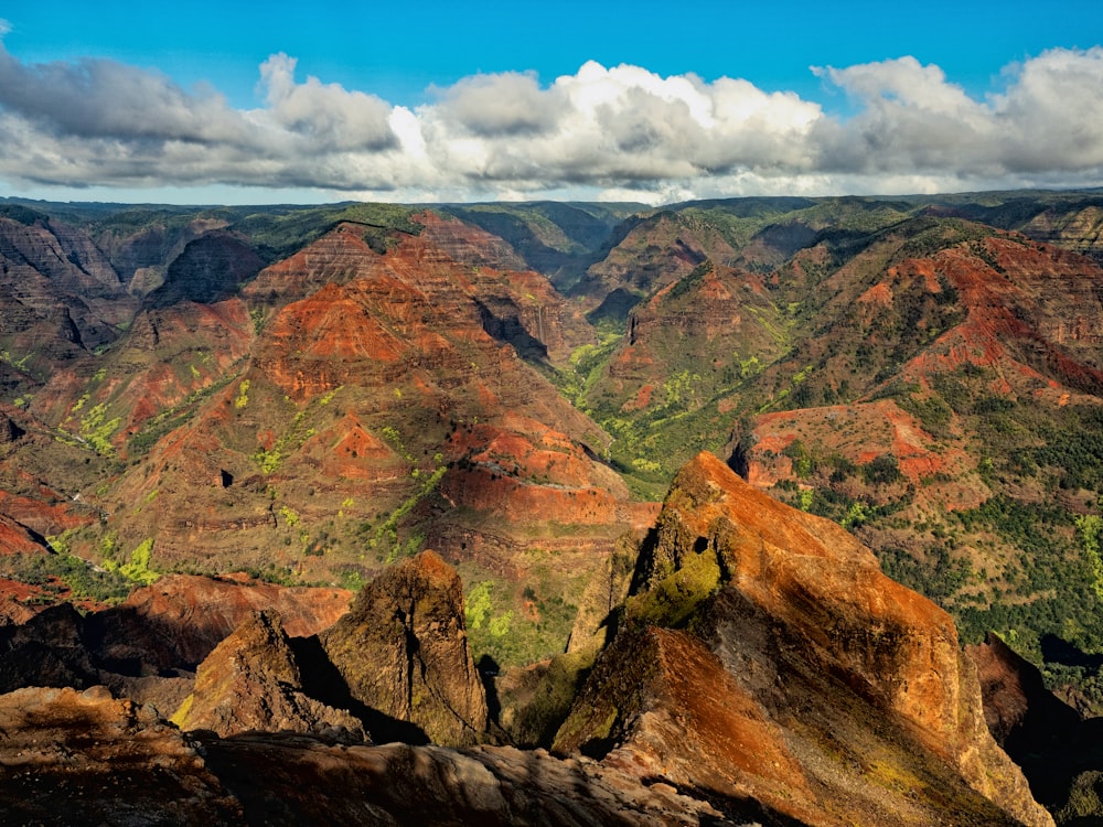 aerial photography of rock formations