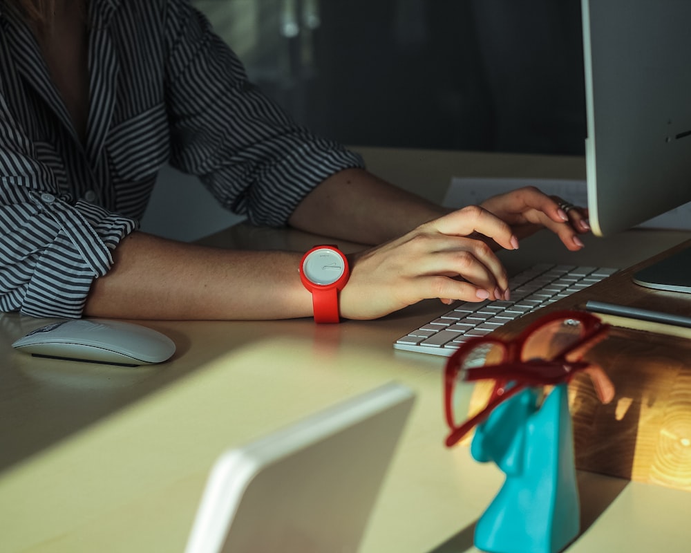 person using computer