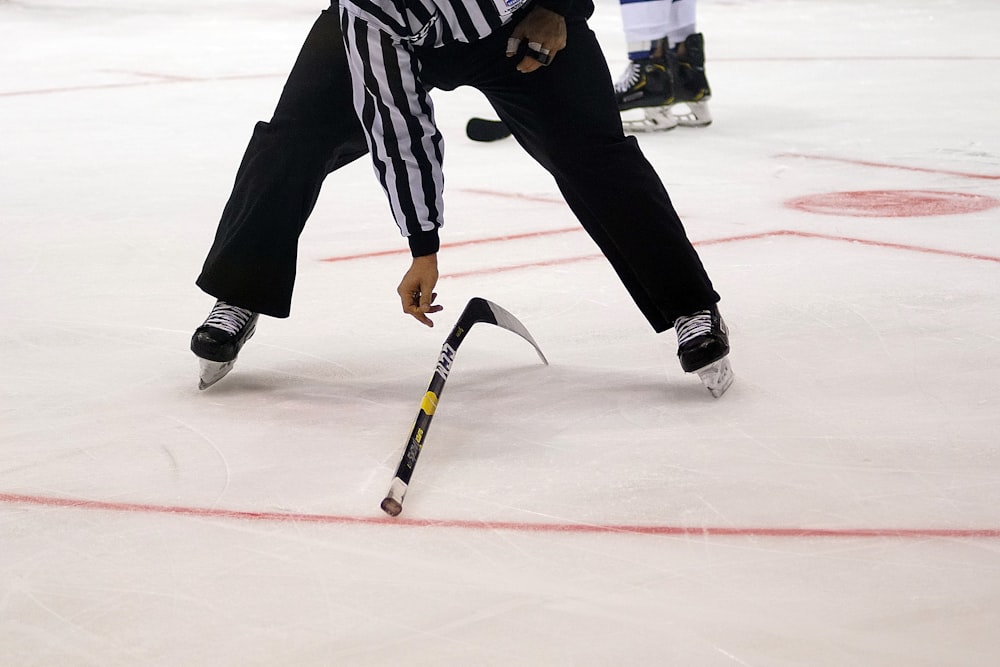 ice hockey referee on ice rink