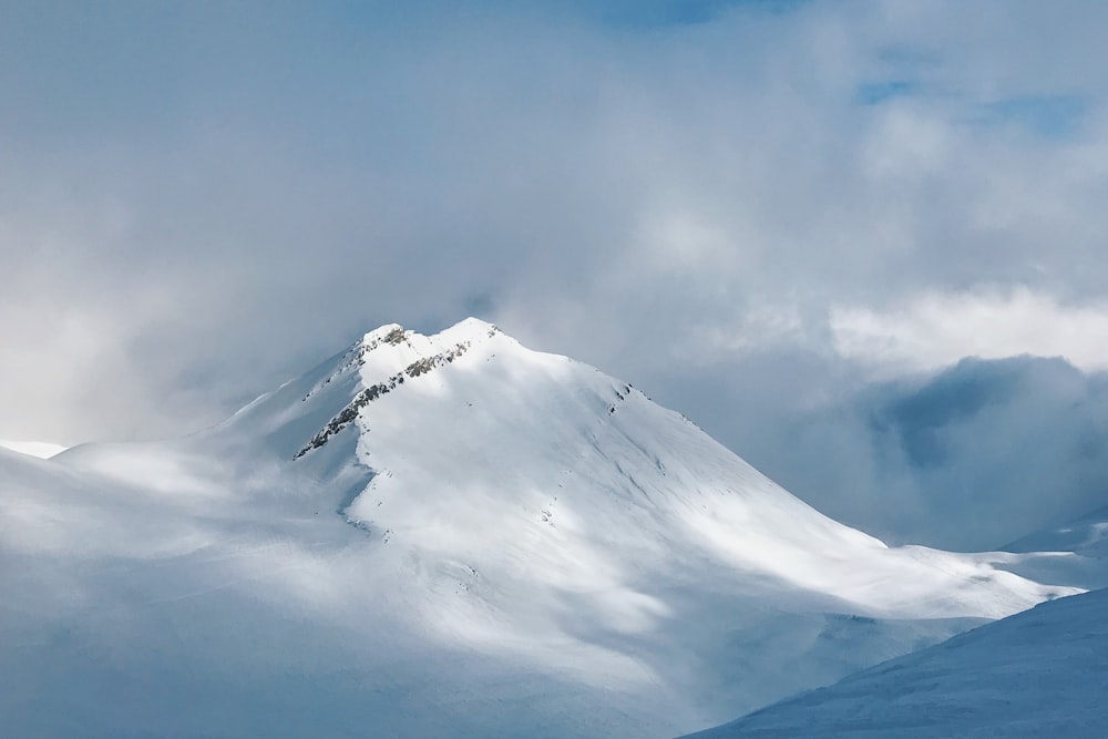 mountain covered in snow