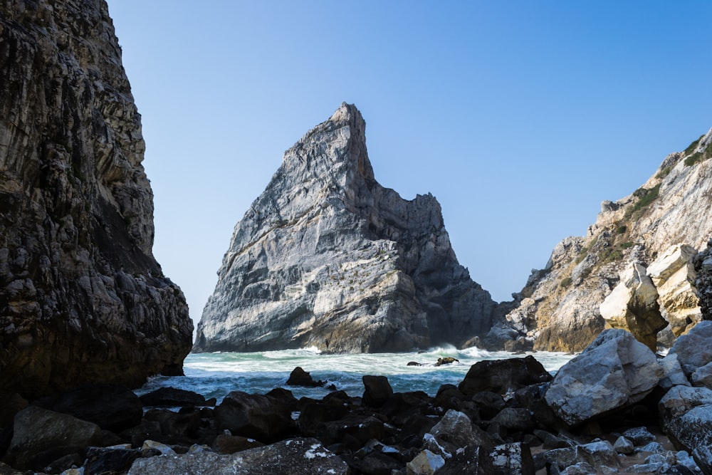 gray rock formation