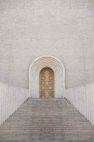 brown wooden door