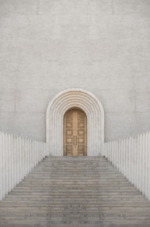 brown wooden door