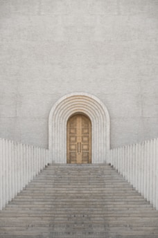brown wooden door