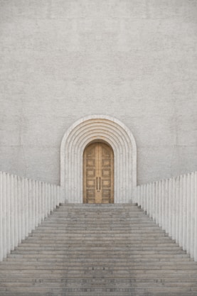 brown wooden door