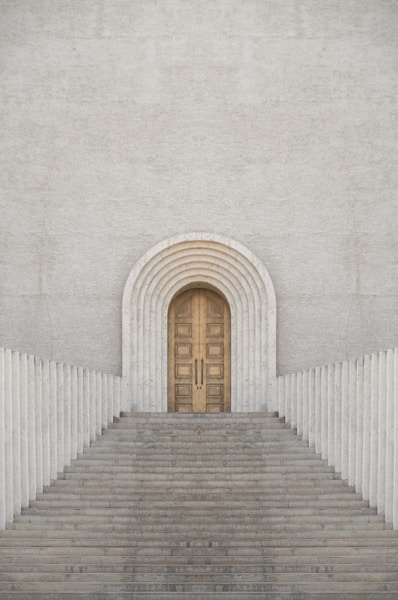 brown wooden door