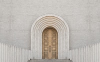 brown wooden door