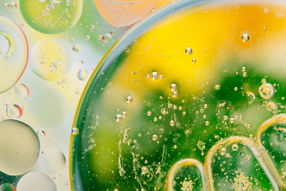 green and yellow liquid