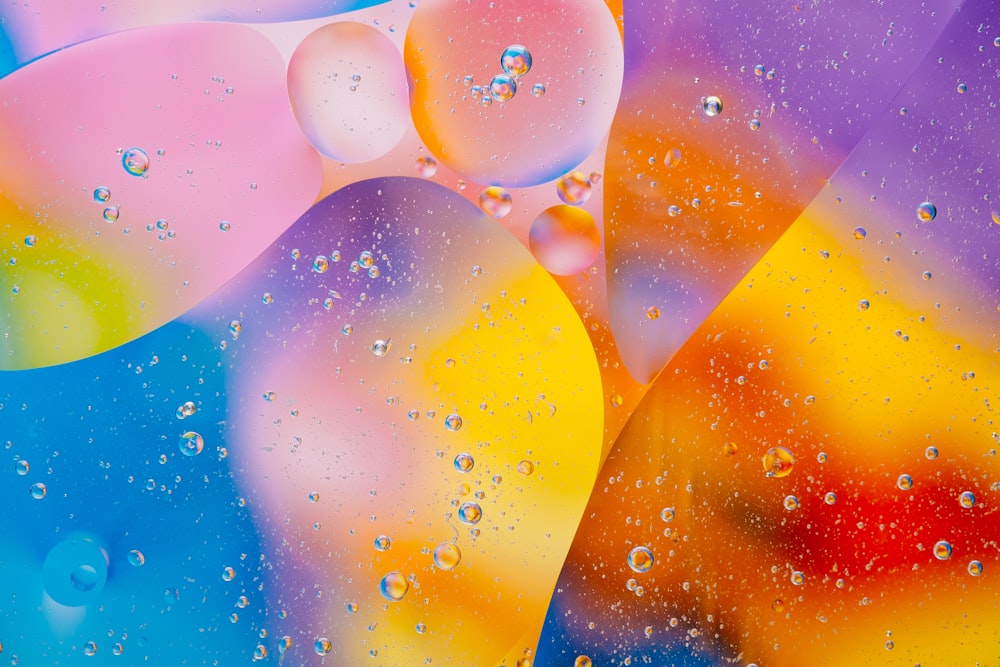 a close up of water droplets on a window