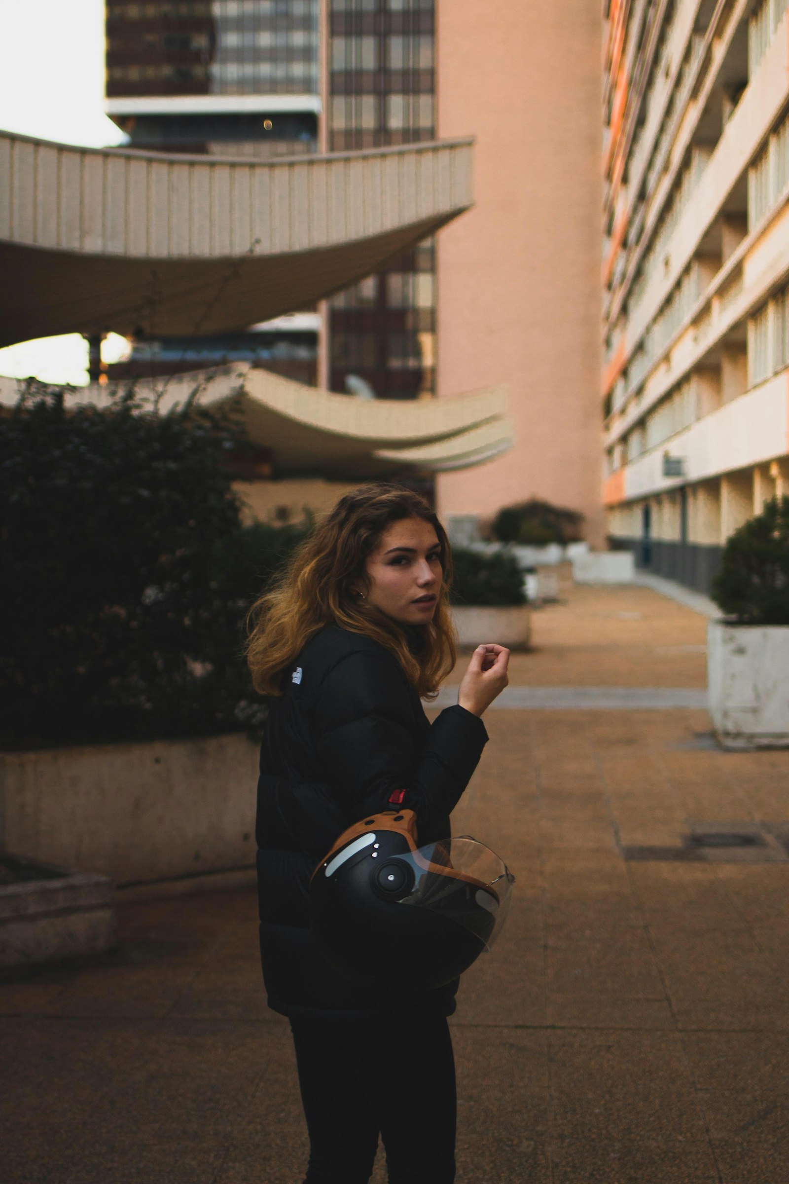 Canon EOS 70D + Canon EF 35mm F2 IS USM sample photo. Woman wearing black jacket photography