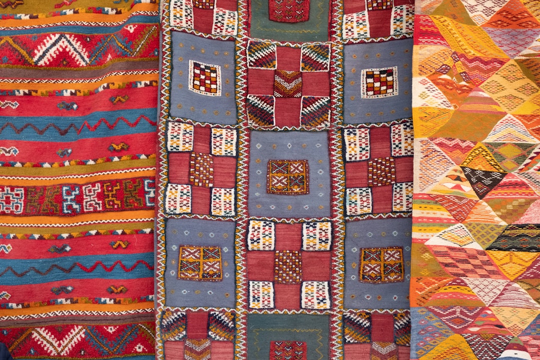  three assorted color quilts quilt