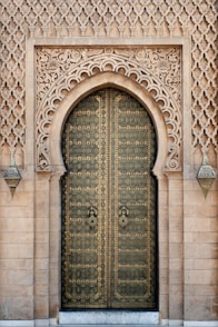 gray wooden door