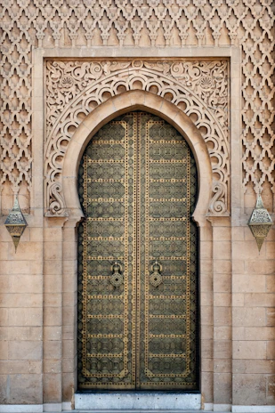 gray wooden door