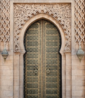 gray wooden door