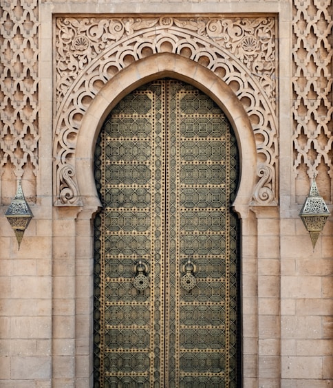 gray wooden door