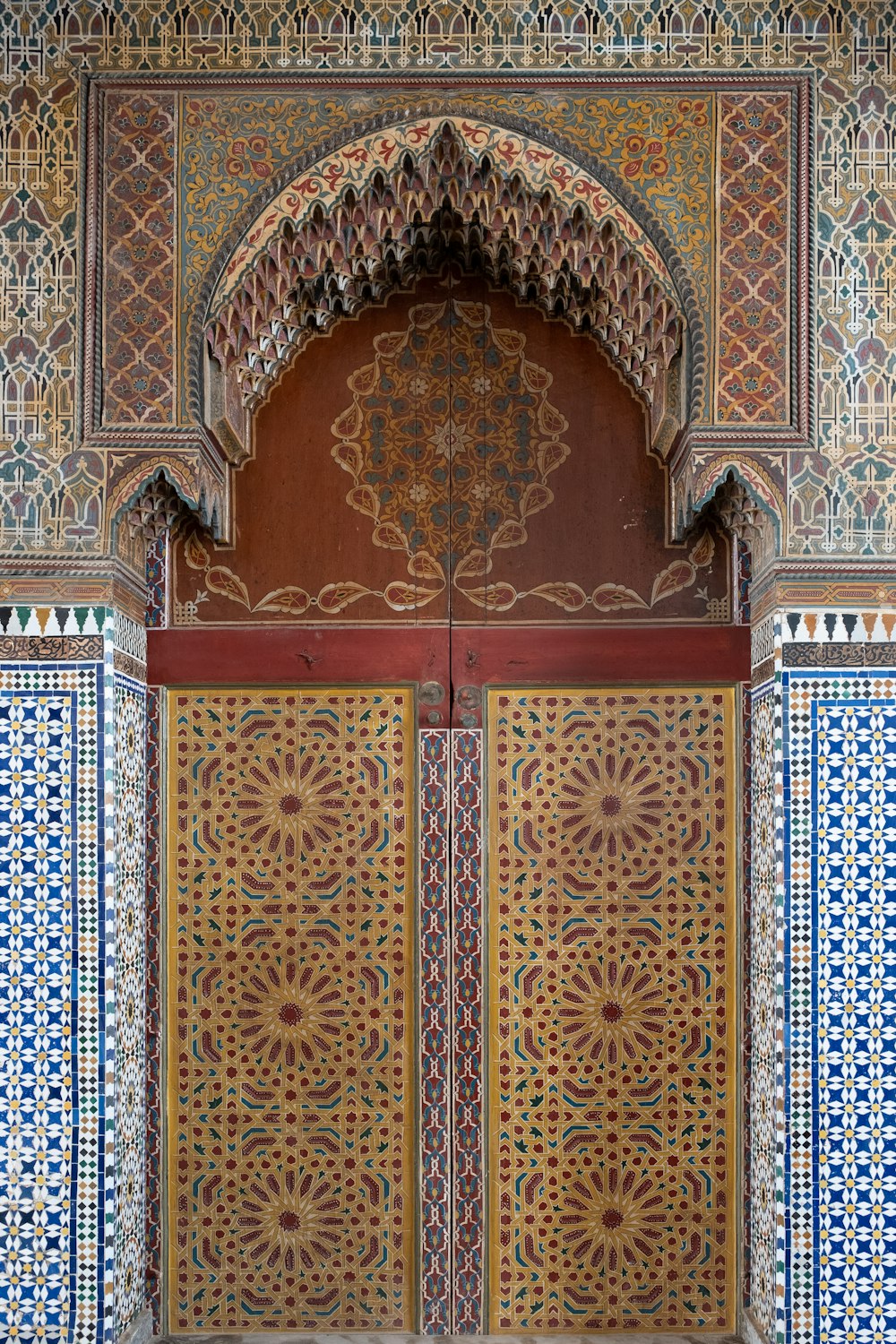 brown wooden door