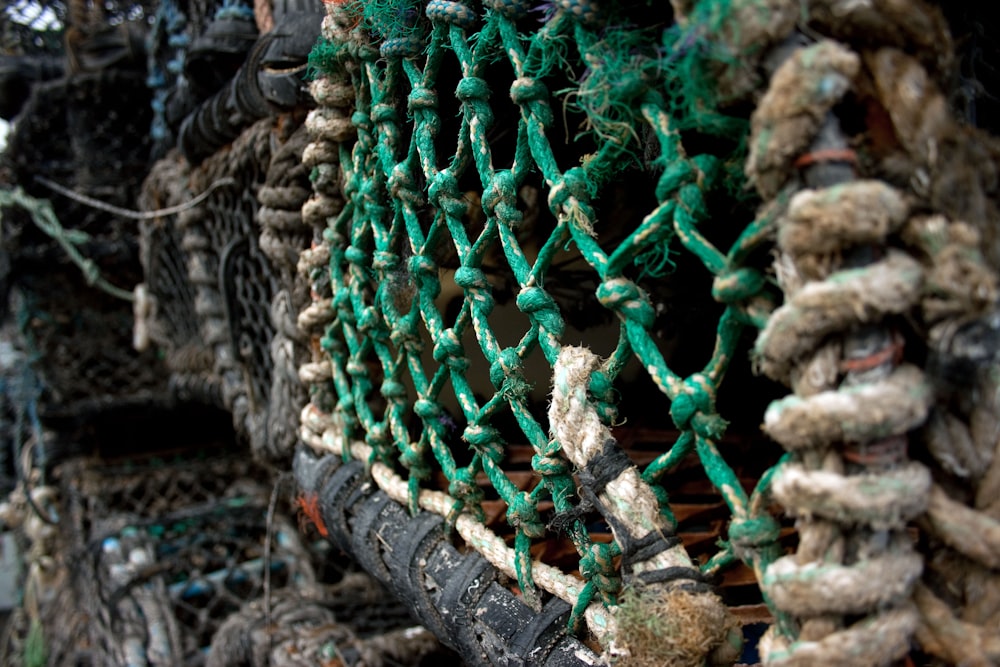 tied green rope