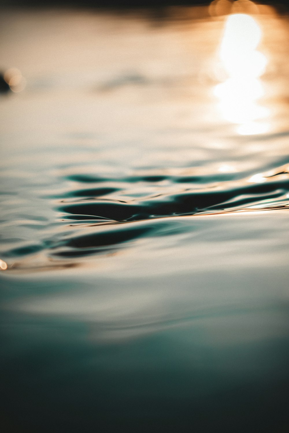 close-up photography of body of water