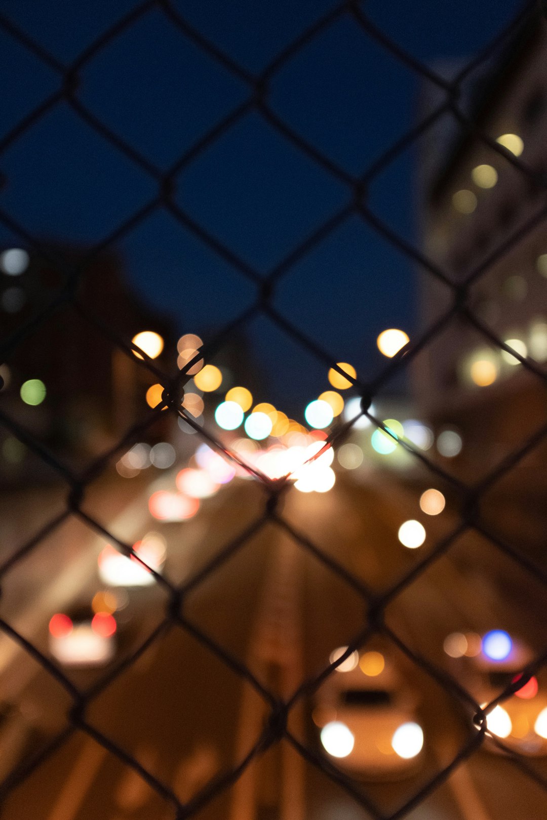 selective focus photo of chain-link fence